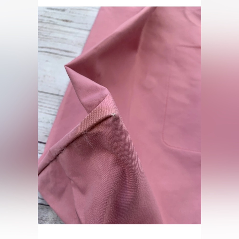 Longchamp Pink Nylon Tote with Brown Leather Handles - Picture 4 of 12